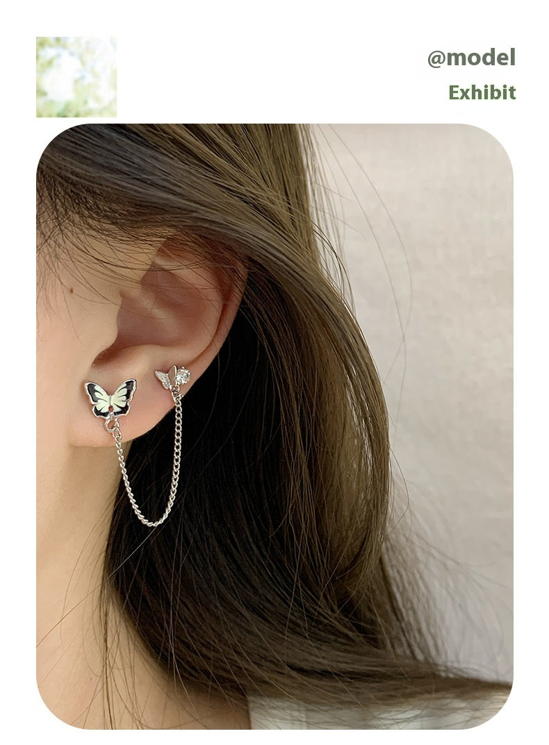 Minimalist Personality Love Butterfly Ear Clip Suit Female