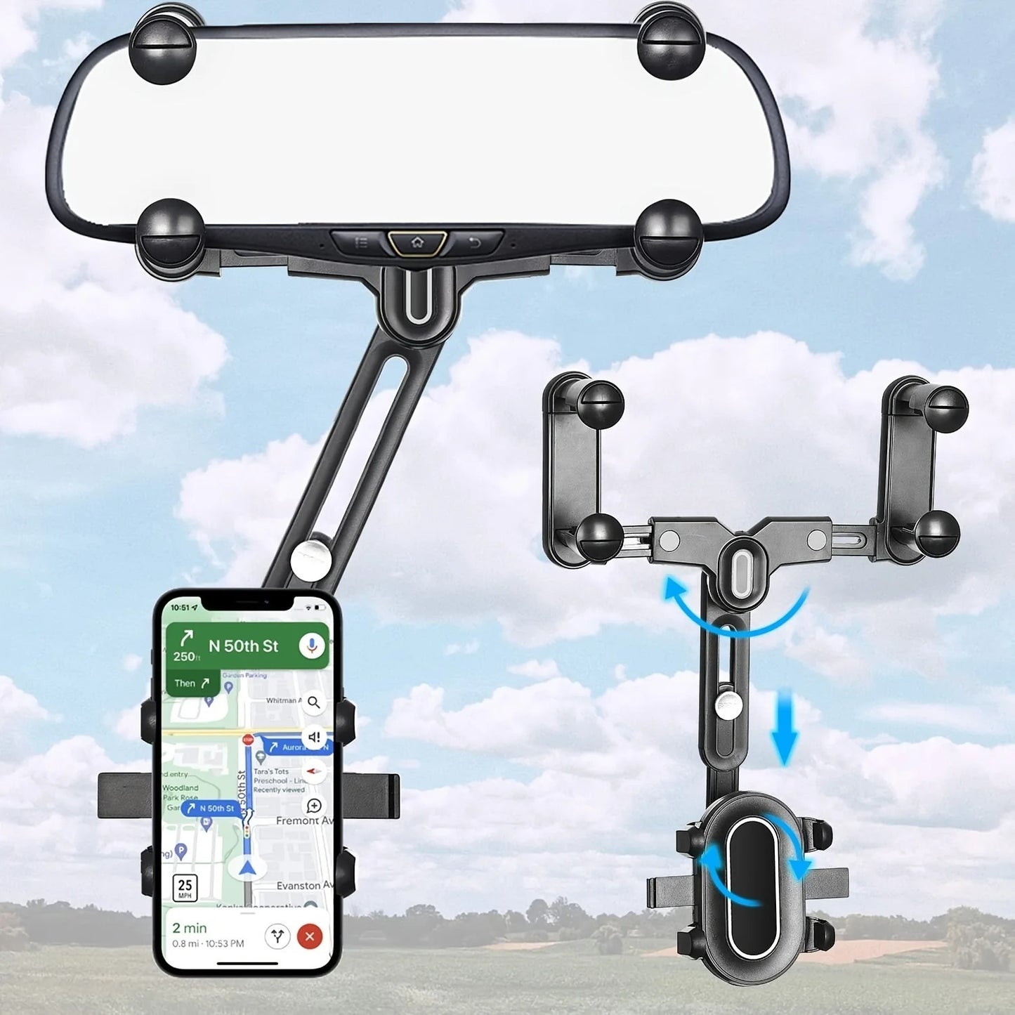 Car Rearview Mirror Rearview Mirror Bracket - 图片 1