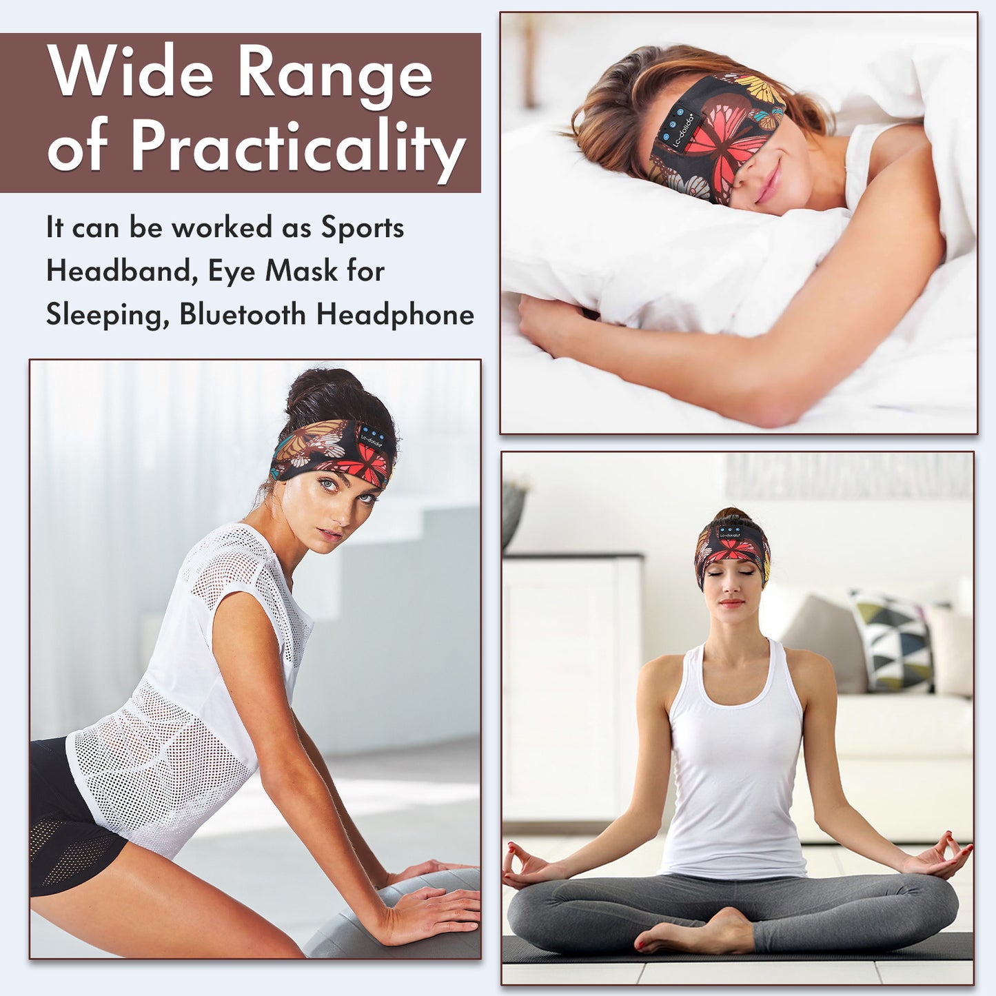 Wireless Bluetooth-compatible Sports Headband Fitness Anti-sweat 2d59fc63 f8dc 40b8 afde e4057a1d4105