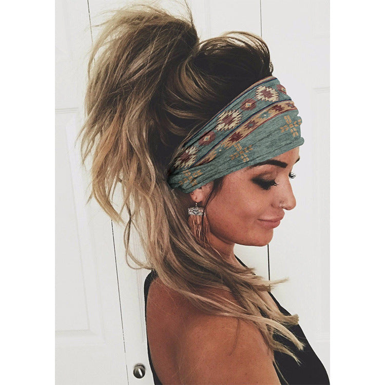 Printing Elastic Hair Band Colorful Geometric Wide-brimmed Sports Headband 2e1e2bd5 950c 45cd bd92 7a8e0515a3ce