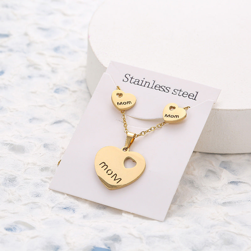 Butterfly Studs Necklace Suit Stainless Steel Geometry 2e2a019c 4a9f 4b13 8381 ac2c97ed751c