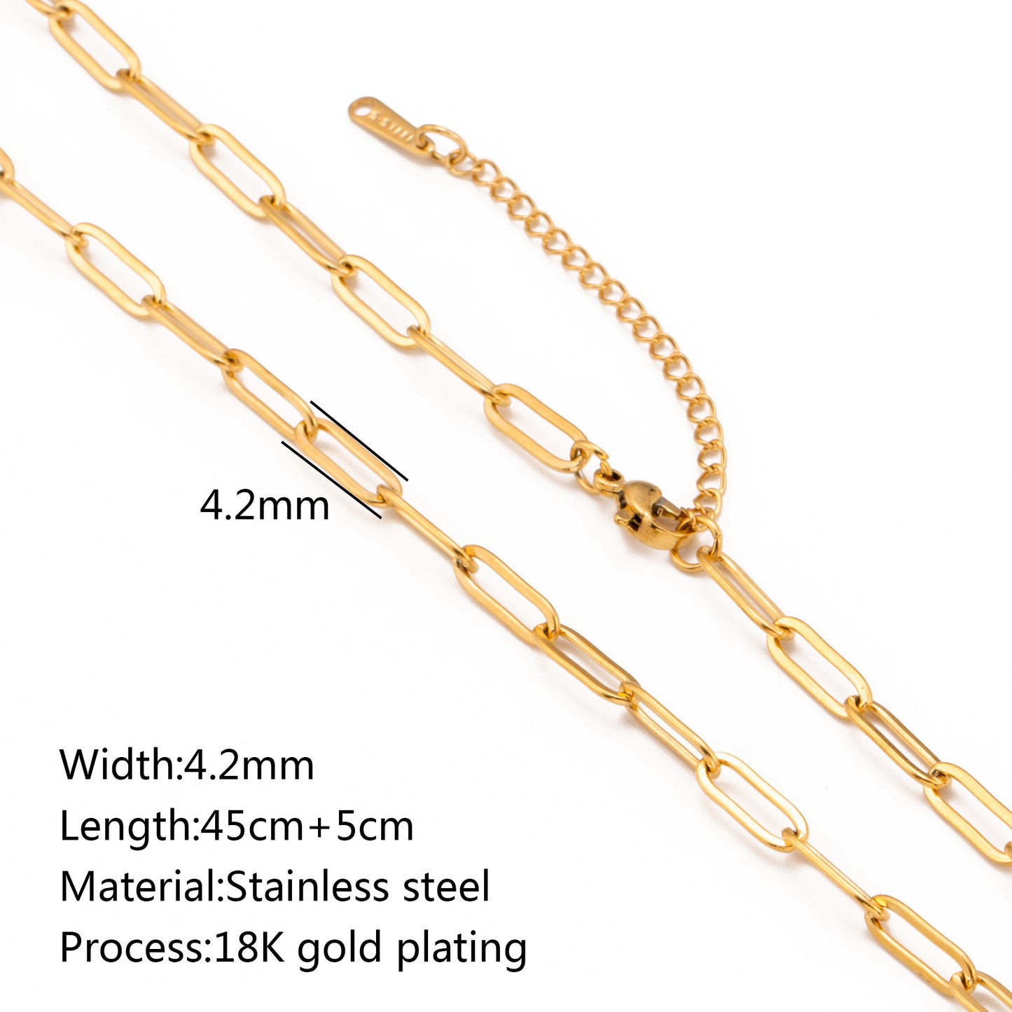 Stainless Steel Vacuum Vapor Plating 18K Gold Color Protection Lip Chain Accessories 2f4b8026 0d3d 454f 9844 e99d28fdc977
