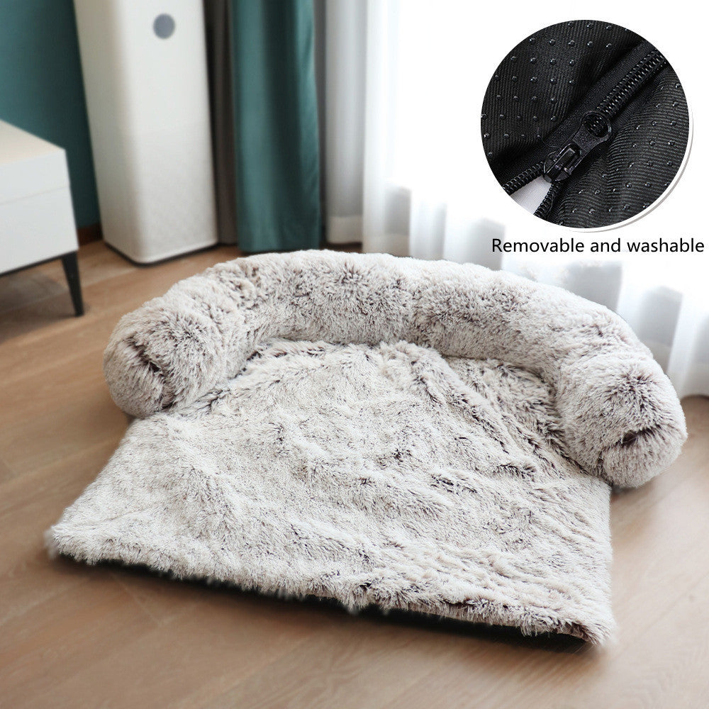 Removable Pet Dog Mat Sofa Dog Bed Soft Pad Blanket Cushion Home Washable Rug Warm Cat Bed Mat For Couches Car Floor Protecto