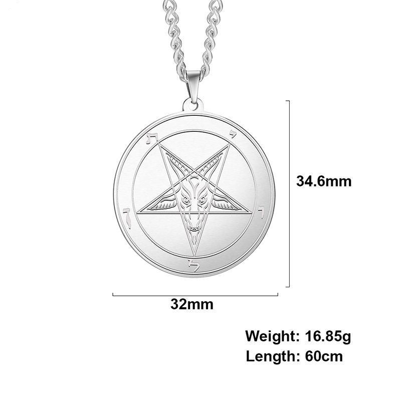 Pentagram coin necklace 301320888860
