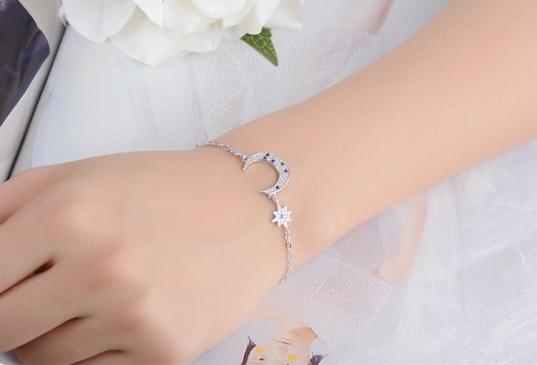 Ai Feier Bracelet Japanese and Korean Style Fashion Simple Star Moon Bracelet Cute Sweet Zircon Bracelet Wholesale 3014460252