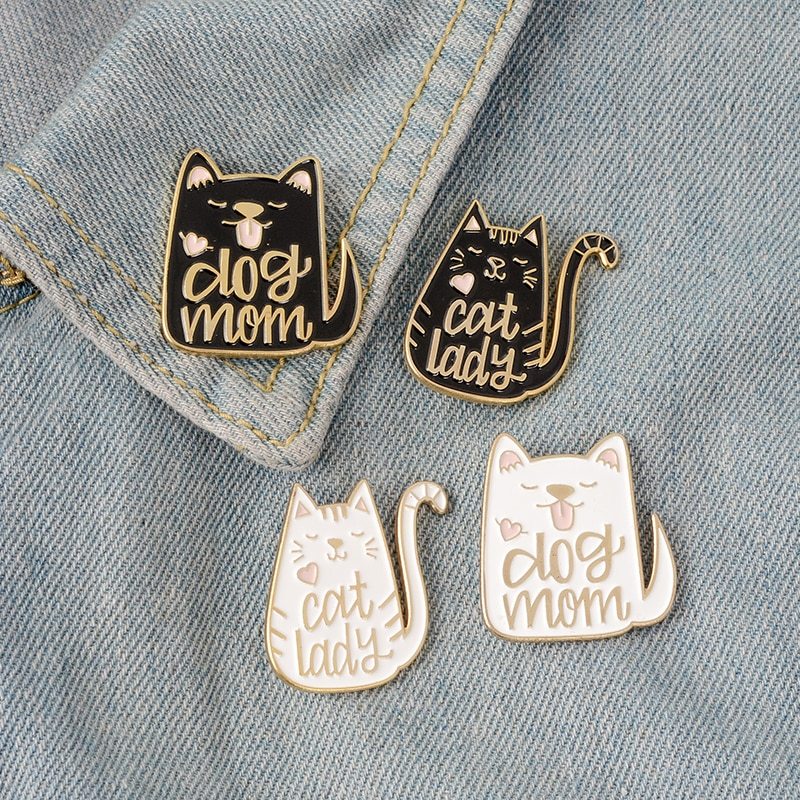 Cartoon animal dog cat brooch 3031932982606