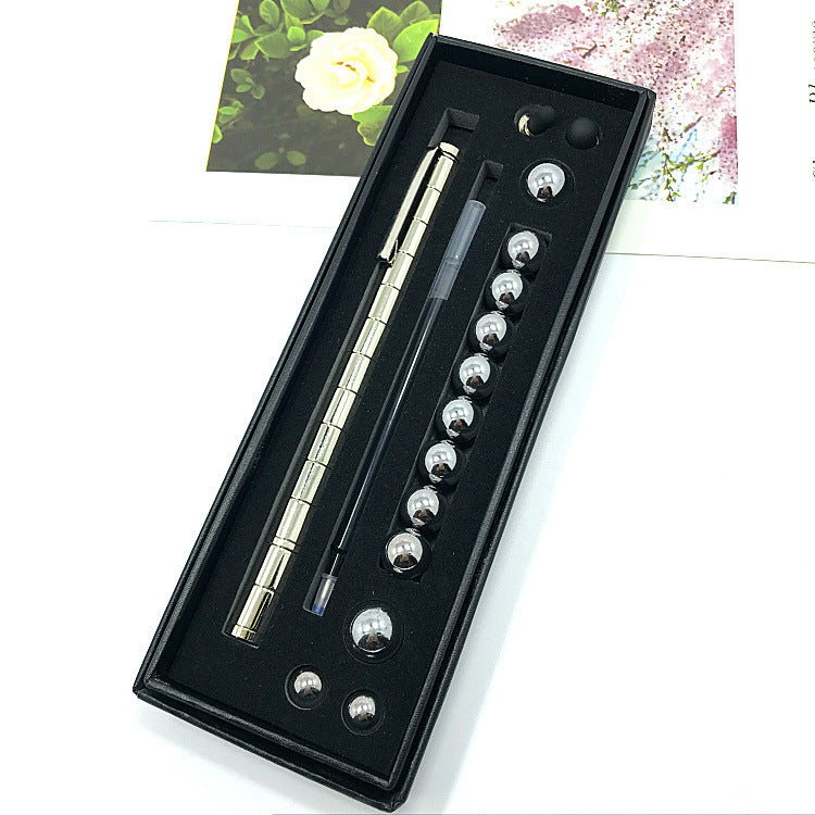 Stress Reducer Relief Toys Gift Box funny black golden kits Fidget magnetic polar pen with stylus ball pen - 图片 16