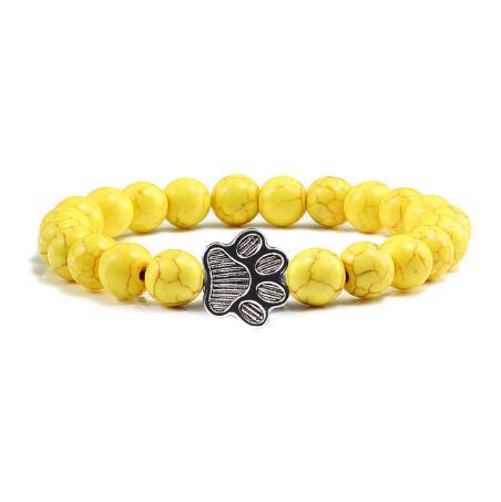 Cat Claw Bracelet Natural Turquoise Weathered Micro Inlay Bracelet 8MM Beaded Bracelet 3147342709932