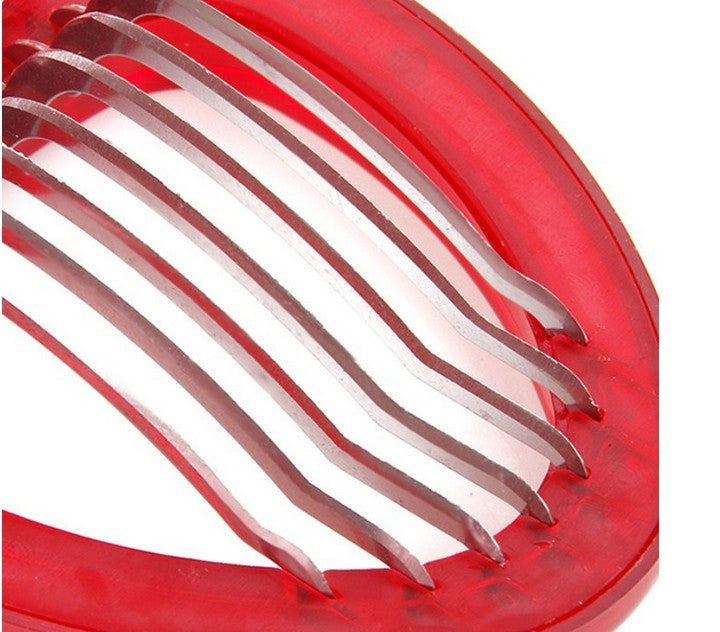 Red Strawberry Slicer Plastic Fruit Carving Tools Salad Cutter Berry Strawberry Cake Decoration Cutter Kitchen Gadgets 315354