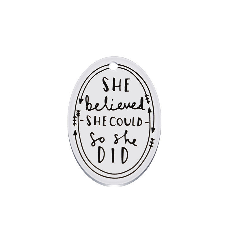 Simple Titanium Steel Can Be Customized Hangtag 31601402184942