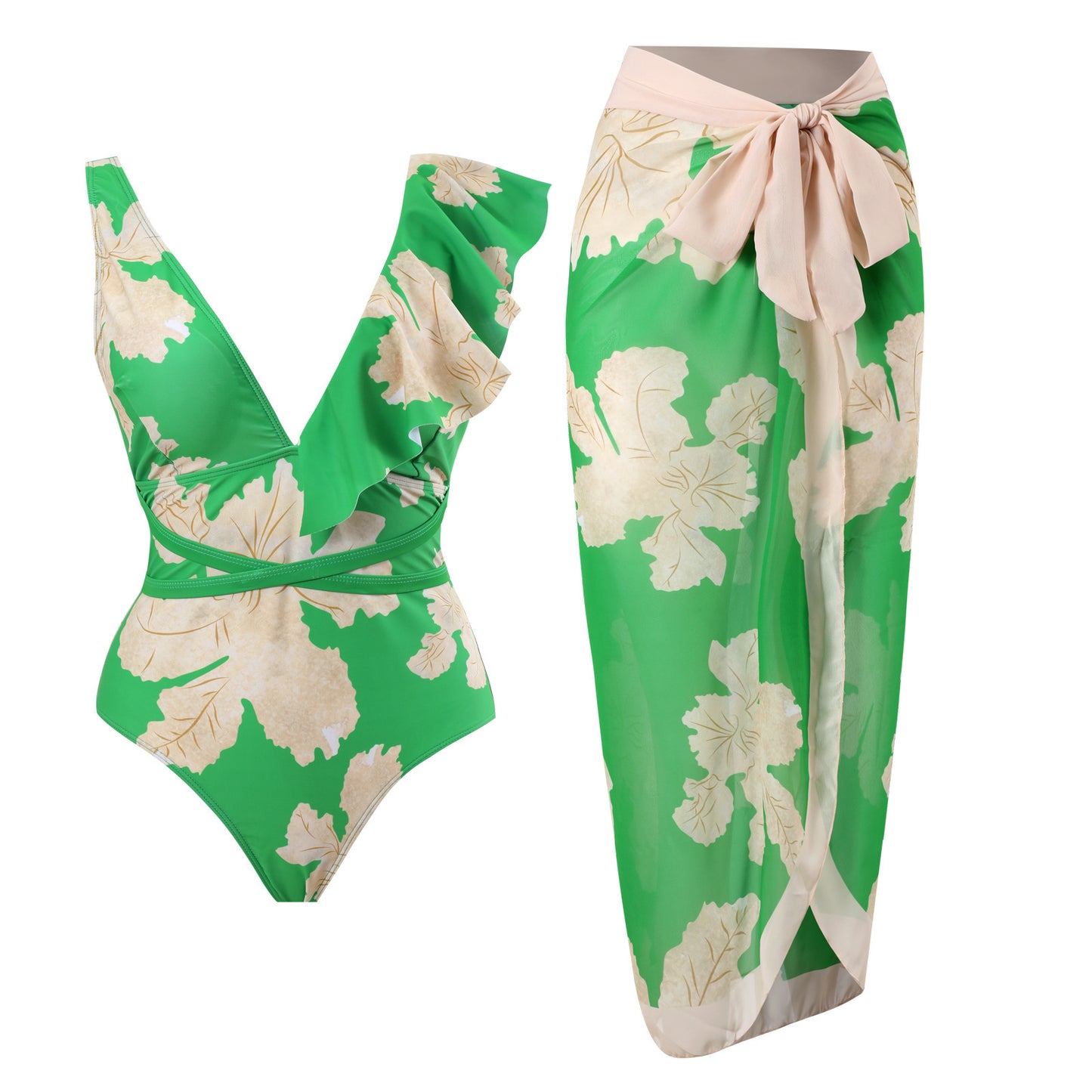 Siamese Conservative Covering Belly Thin Swimsuit French Retro One-piece Bikini 317ef6cb df52 4387 ae4e 70d45875cf85