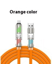 240W Colorful Breathing Light Four-in-one Fast Charge Line - 图片 4