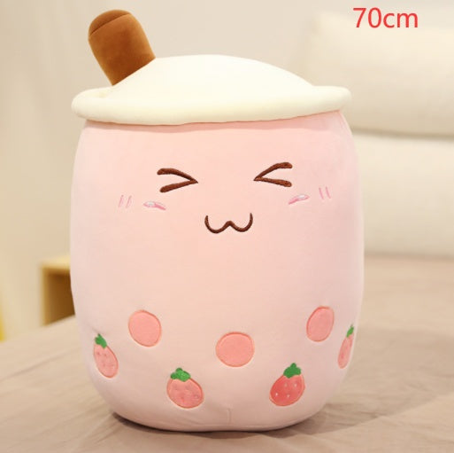 Cute Fruit Drink Plush Stuffed Soft Strawberry Milk Tea Plush Boba Tea Cup Toy Bubble Tea Pillow Cushion Kids Gift 3189abe0 9