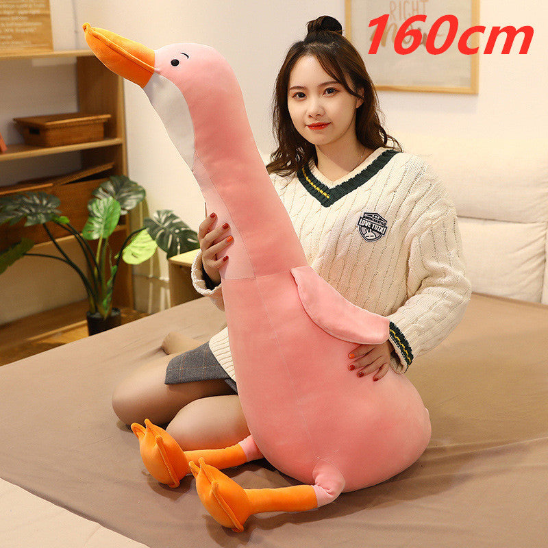 Cross-Border Hot Sale Big White Goose Doll Plush Toy Bed Sleeping Pillow Cushion Girl Child Doll Doll 31bf9996 6c31 4caf b2d6