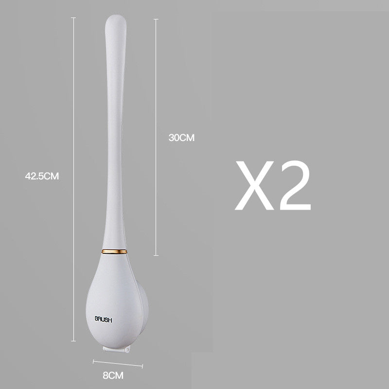 Household Brush Wall-mounted Long-handled Silicone Toilet Brush 323e2a52 4810 4209 a3db 041172a9d131