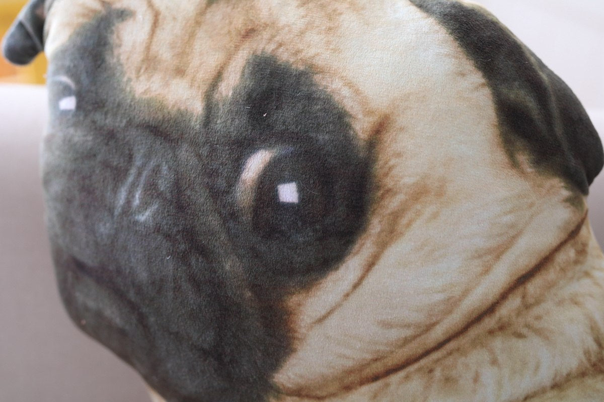 3D Simulation Belldog Plush Toy Pillow Real Life Doll Funny Pug Dog Doll Nap Pillow Lying Prone Soft Sofa Pillow - HD Wireless Product #4