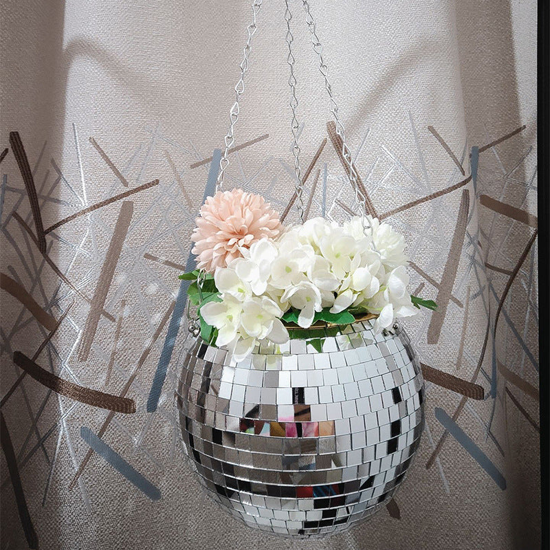 Cross-border Disco Ball Planter Hanging Mirror Spherical Plastic Flowerpot 32525ece d6eb 4ddf a1f0 ef5bc1744bc2