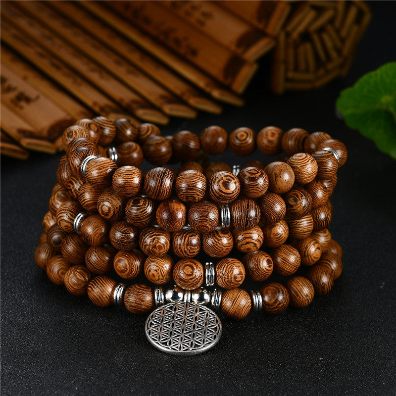 108 wooden beads bracelet necklace - HD Wireless Product #5