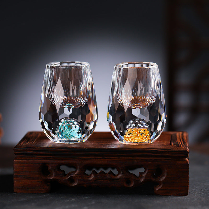 Gold Foil Kingsoft Diamond Crystal White Wine Glass 329f526e 6b51 4172 aede 509d604c06f7
