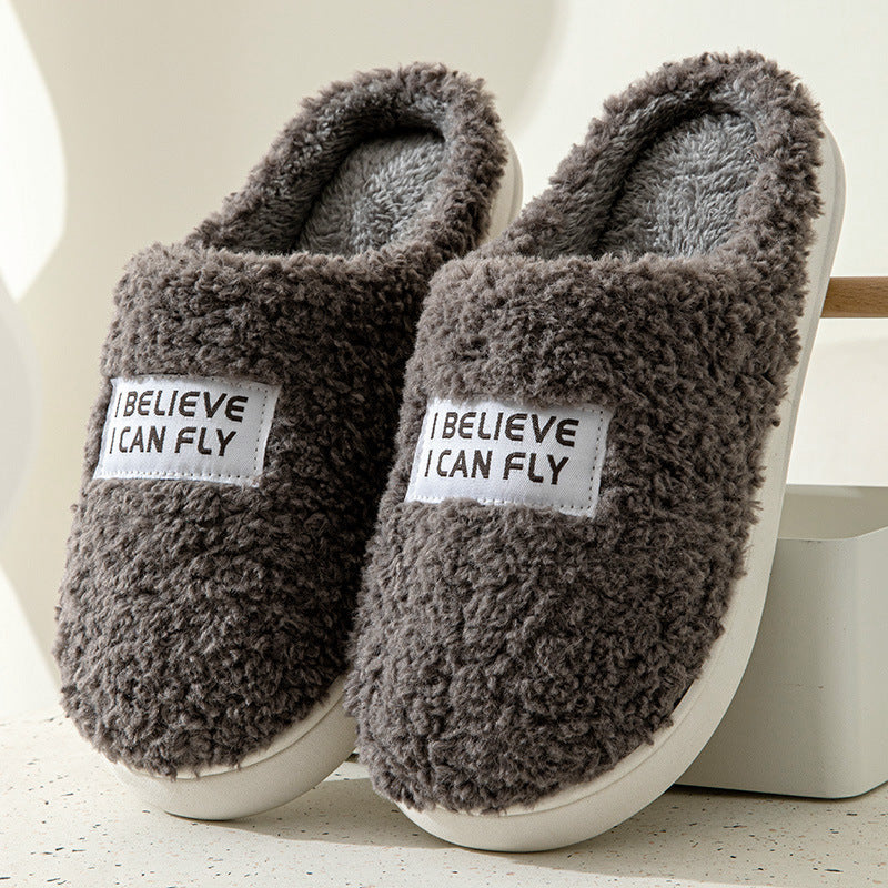 Cartoon Plush Cotton Slippers Women's Winter Warm Dormitory Non-slip 32e7dcc4 f1a9 4668 afe9 493a3f87ca70