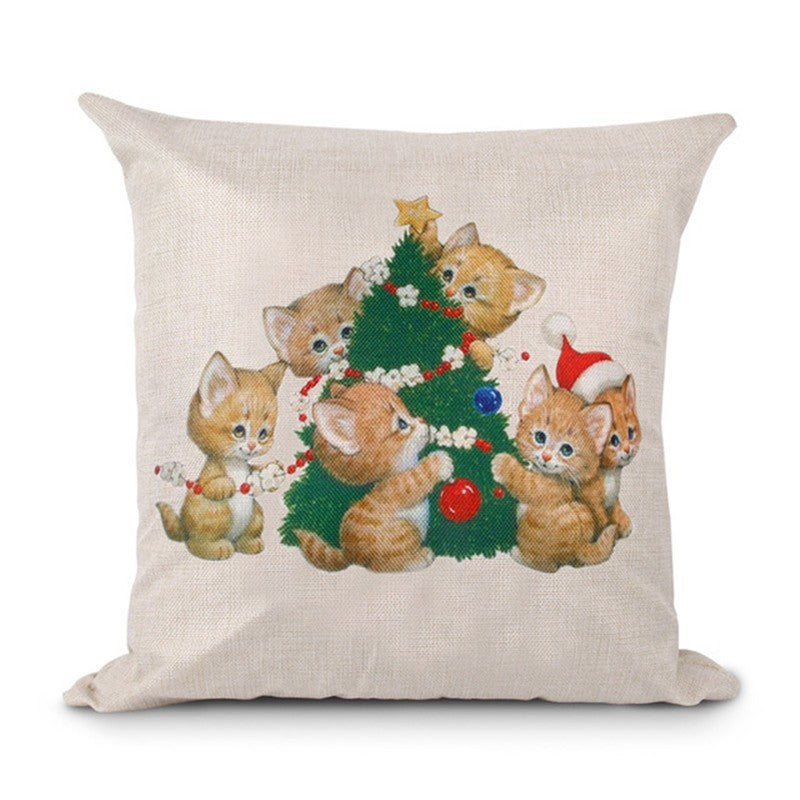Christmas Hot-selling Home Sofa Office Creative Linen Pillowcase 331964100248