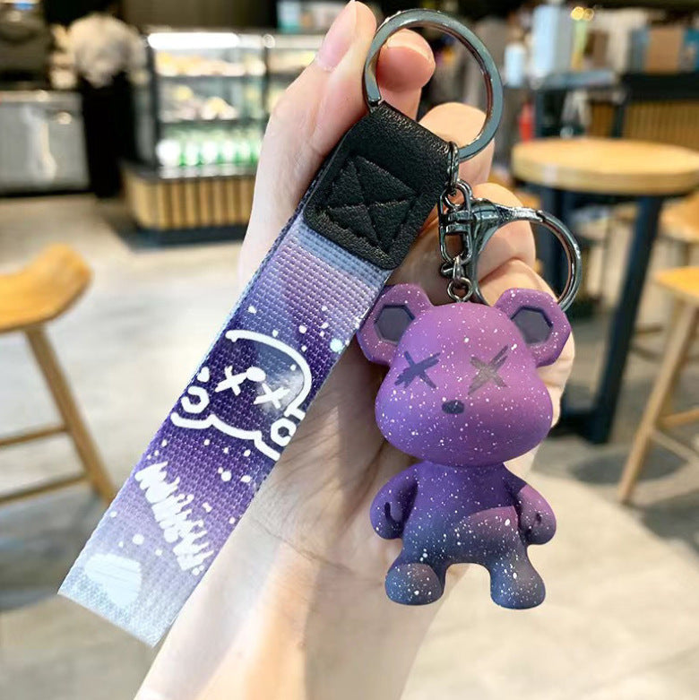 Cartoon Starry Chameleon Bear Car Silica Gel Key Chain 331e45c1 6d3f 400b 8fa1 cd0c3db88876