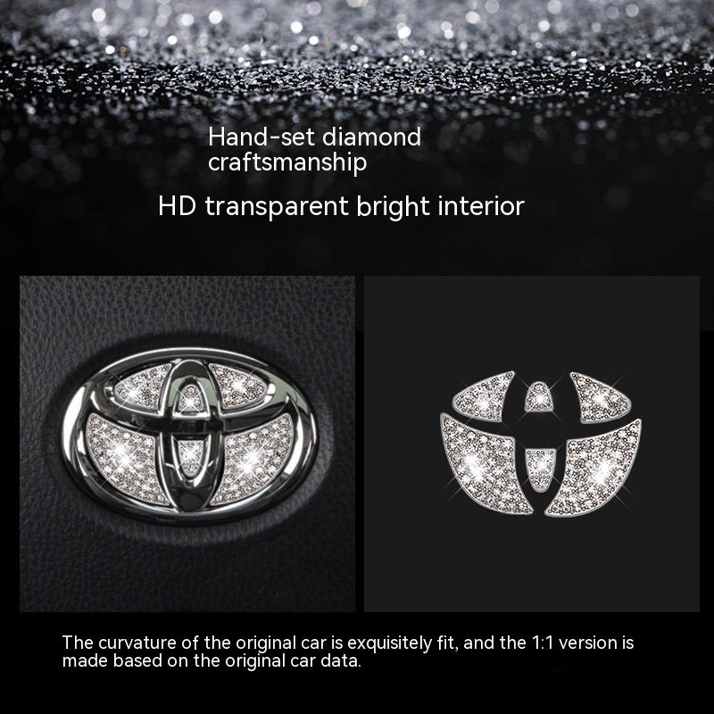 Car Steering Wheel Labeling Diamond Decorative Sticker 33451ce7 4a5e 448d a6ea c5ce066e7a80
