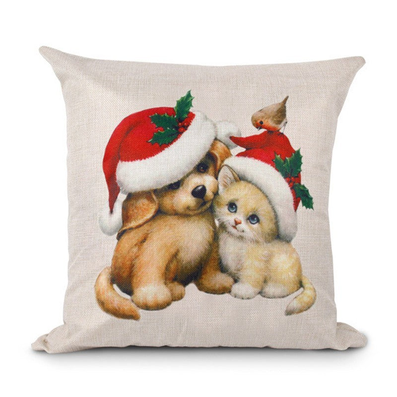 Christmas Hot-selling Home Sofa Office Creative Linen Pillowcase 3345862857