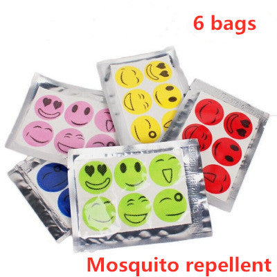 Summer Smile Mosquito Sticker Cartoon Mosquito Repellent Mosquito Repellent Mosquito Sticker 6 Pieces Of Random Color 3368908