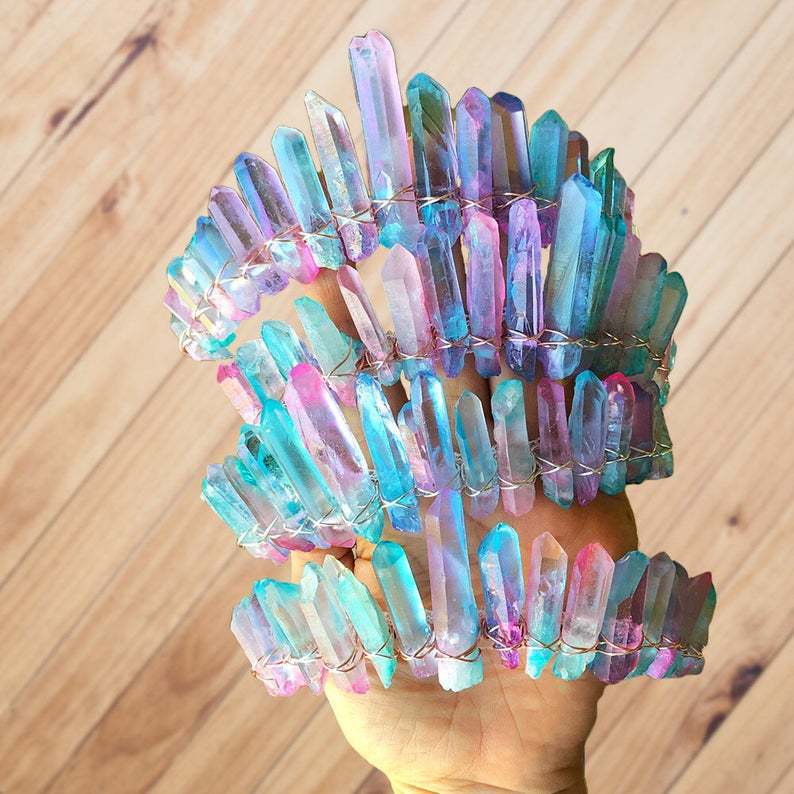 Electroplated Mermaid Purple Blue Crystal Crown Hair Band 33eb495d bd2b 449b 89e8 c6a47a1438fa