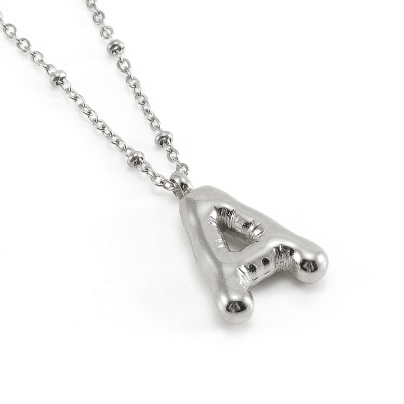 Women's Fashion Bubble Letter Pendant Letter Necklace 33fa014c 0de5 4dc4 9427 a0ecffc94595