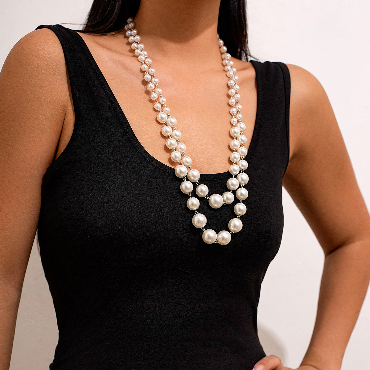 Fashion Sense Pearl Twin Clavicle Chain Tassel 3410eb44 6540 48af a823 aa819c85edf8