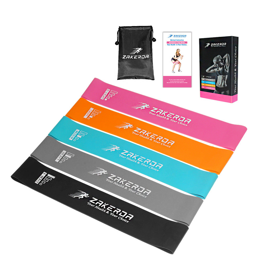 Yoga Resistance Rubber Bands Indoor Outdoor Fitness Equipment 0.35mm-1.1mm Pilates Sport Training Workout Elastic Bands 34148