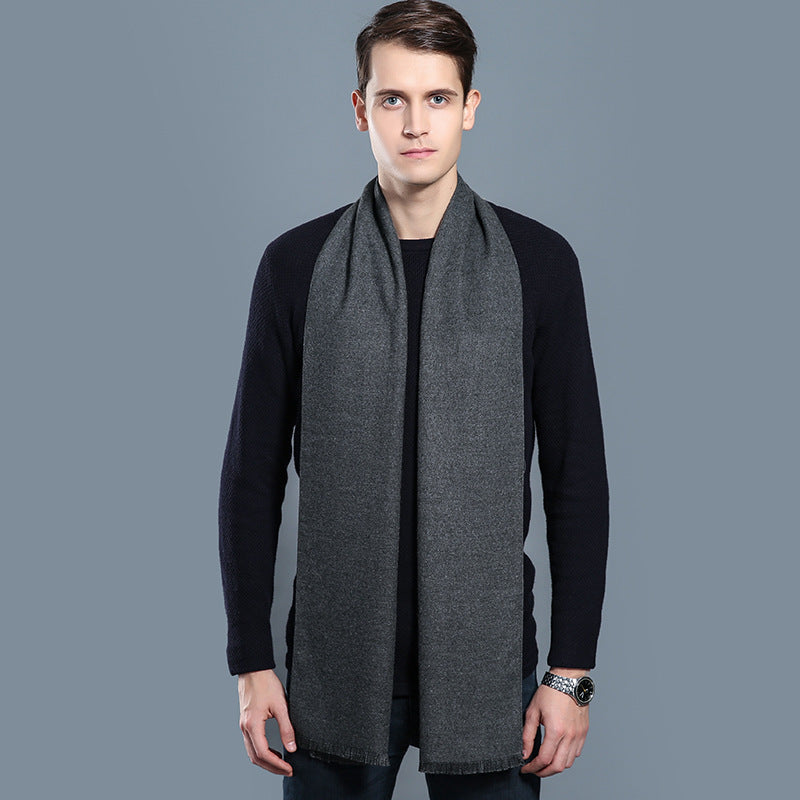 Simple Plaid Warm Keeping Artificial Cashmere Scarf 3476fe5d 543c 46e8 ace7 5860561d92be
