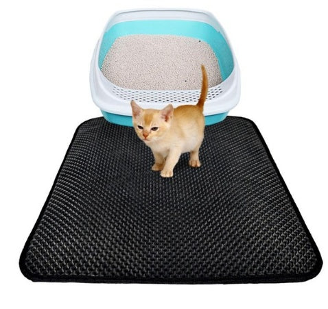Double Layer Litter Cat Bed Pads Pet Cat Litter Mat Trapping Pets Litter Box Mat Pet Product Bed For Cats House Clean Mat 347