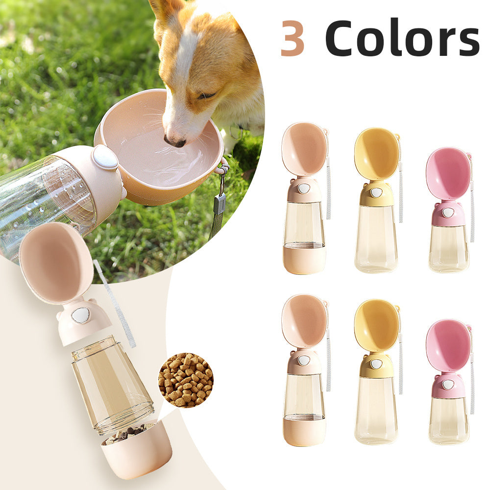 Portable Dog Water Bottle Food And Water Container For Pet Pets Feeder Bowl Outdoor Travel Drinking Bowls Water Dispenser 34c