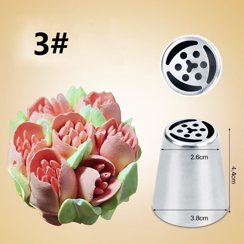 7 Pcs Cream Stainless Steel Russian Icing Piping Nozzle for polishing Pastry Tools Cupcake Tips Kitchen Accessories - HD Wireless Product #4