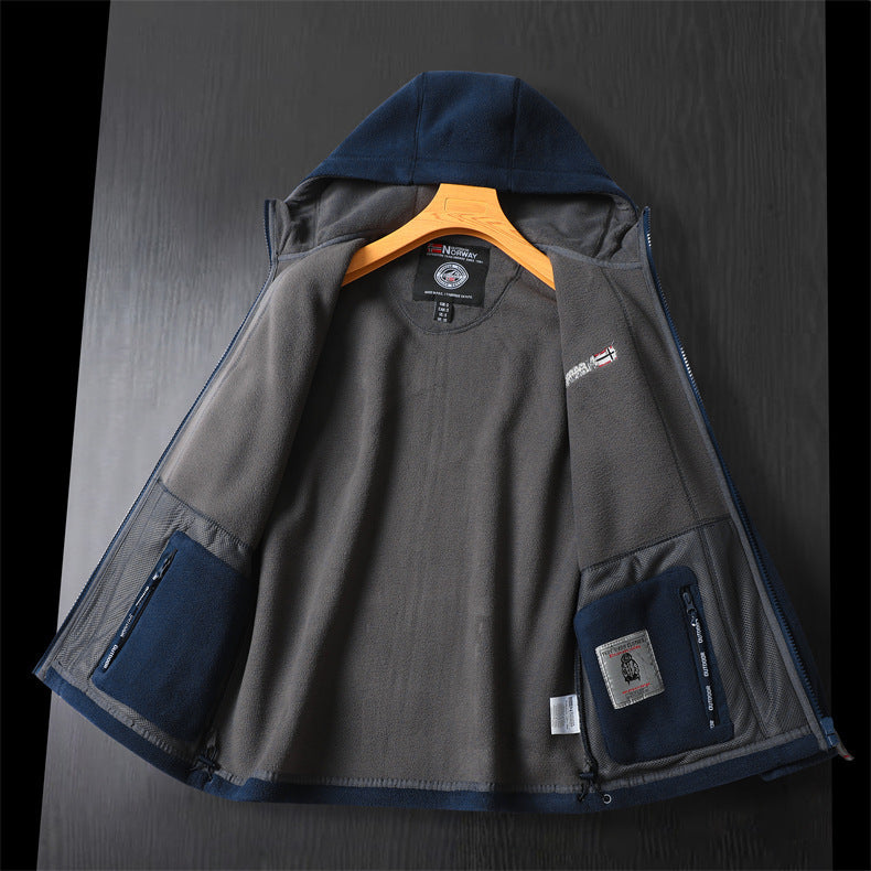 Winter Plus Size Men's Brushed Hoody
