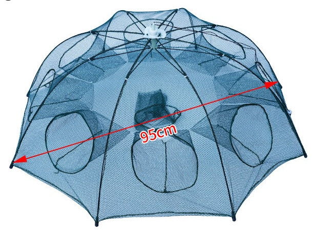 Strengthened 4-20 Holes Automatic Fishing Net Shrimp Cage Nylon Foldable Fish Trap Cast Net Cast Fold Crab Trap Fishing Netwo