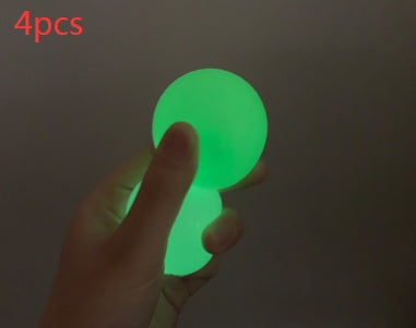 Luminous Sticky Ball Toys Sticky Wall Home Party Games Glow In The Dark Novelty Toys Decompression Squeeze Toy 35a97cb5 77a2