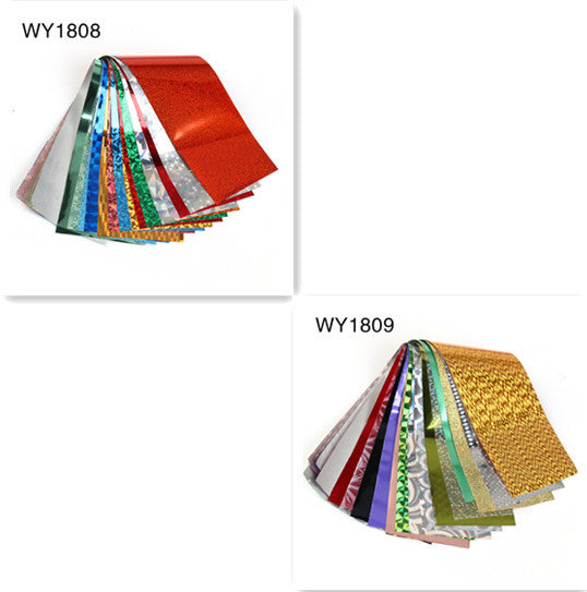 16pcs 20x4cm Mix Nail Art Transfer Foil Sticker - HD Wireless Product #19