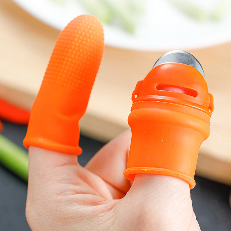 Silicone Thumb Knife Finger Protector Gears Cutting Vegetable Harvesting Knife Pinching Plant Blade Scissors Garden Gloves 36