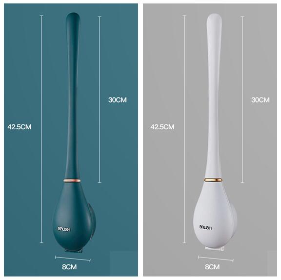 Household Brush Wall-mounted Long-handled Silicone Toilet Brush 372e6445 bd1c 4499 a9d7 25e99514630a