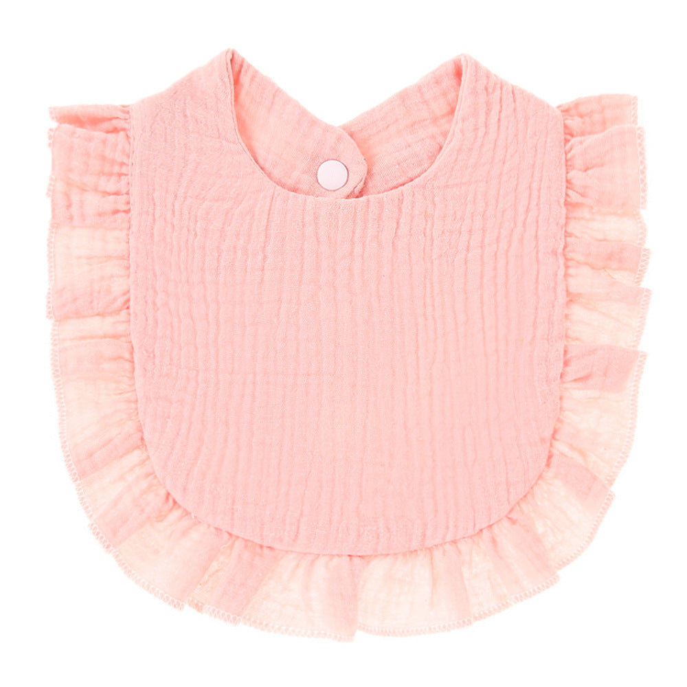Ruffled Cotton Gauze Lace Bib Saliva Pocket 372e9160 4eba 4c10 b464 dc8446f0f1bb 9f92d1c8 e30d 40bc beb9 05e44179620a