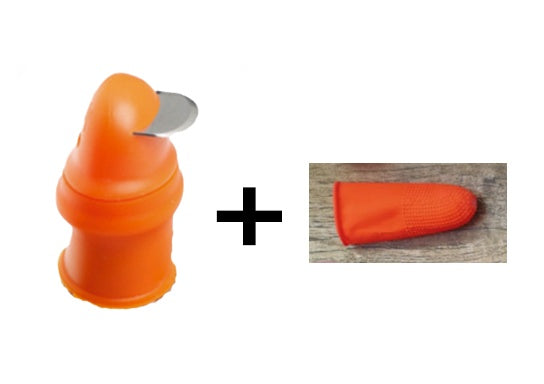 Silicone Thumb Knife Finger Protector Gears Cutting Vegetable Harvesting Knife Pinching Plant Blade Scissors Garden Gloves 37