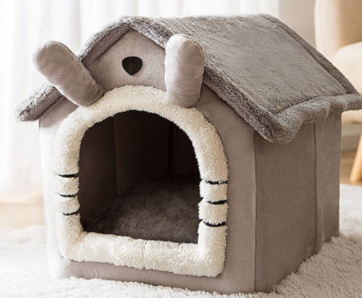 Foldable Dog House Pet Cat Bed Winter Dog Villa Sleep Kennel Removable Nest Warm Enclosed Cave Sofa Pets Supplies 37424d7e 3e
