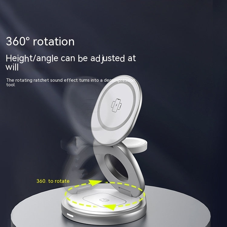 3-in-1 Wireless Charger Magnetic Folding Stand - 图片 6