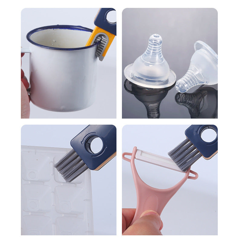 4 In 1 Bottle Gap Cleaner Brush Multifunctional Cup Cleaning Brushes Water Bottles Clean Tool Mini Silicone U-shaped Brush Kitchen Gadgets - HD Wireless Product #8