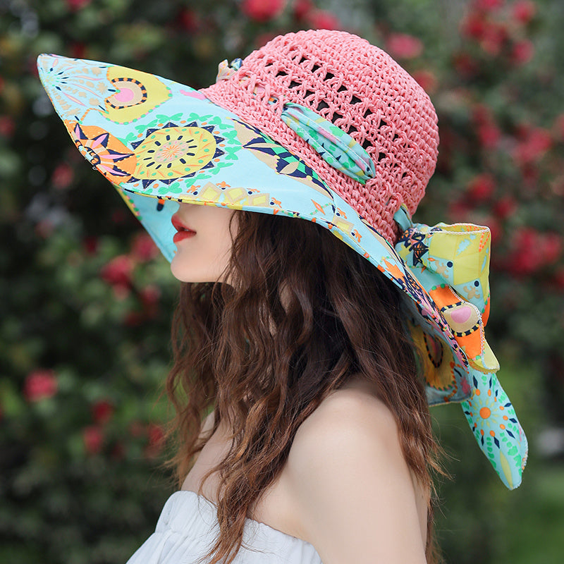 Women's Ethnic Style Outdoor Windproof Edge Sun Protection And Shading 37f88d49 ba21 4159 bfed 313f359b7349