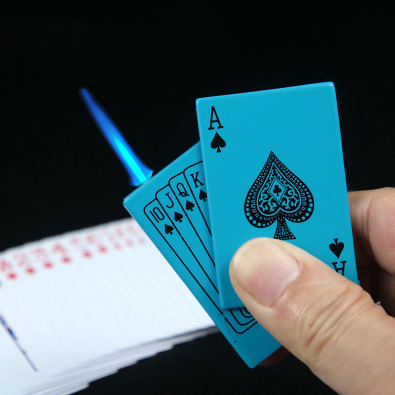 Creative Personality Cool Playing Cards Inflatable Electronic Windproof Lighter 37fa2665 0a27 4f33 8e7e 9e9b27a76ed3